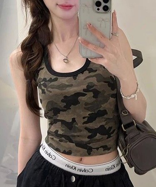 HALEY PESCA(ヘーリーペスカ)の「HALEY PESCA/迷彩柄 カモフラージュタンクトップ(タンクトップ・レディース・カモフラージュ・SMALL/MEDIUM)」の6枚目の写真