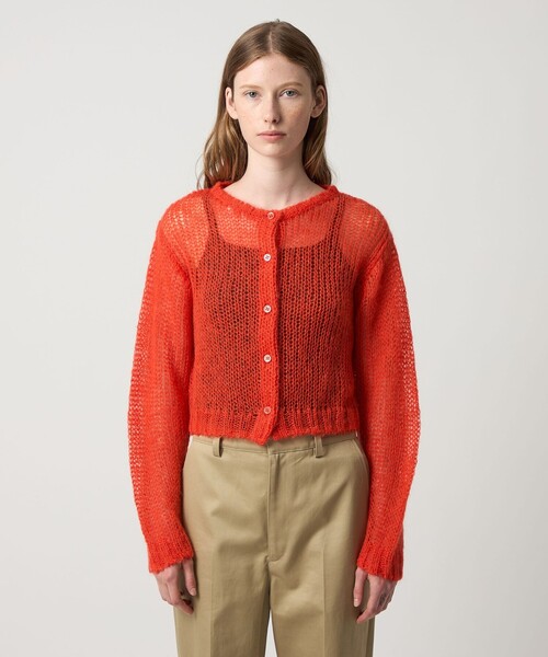 Steven Alan（スティーブンアラン）の「＜Steven Alan＞モヘヤ ミックス ニット カーディガン（カーディガン/ボレロ・レディース・レッド/イエロー・FREE）」の6枚目の写真