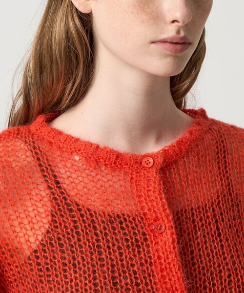 Steven Alan（スティーブンアラン）の「＜Steven Alan＞モヘヤ ミックス ニット カーディガン（カーディガン/ボレロ・レディース・レッド/イエロー・FREE）」の9枚目の写真