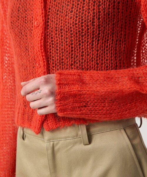 Steven Alan（スティーブンアラン）の「＜Steven Alan＞モヘヤ ミックス ニット カーディガン（カーディガン/ボレロ・レディース・レッド/イエロー・FREE）」の10枚目の写真