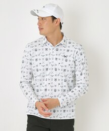 adabat（アダバット）の「【吸水速乾】クラブプリント長袖ポロシャツ（ポロシャツ）」