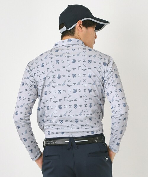 adabat(アダバット)の「【UV/吸水速乾】クラブプリント長袖ポロシャツ(ポロシャツ・メンズ・ライトグレー系/ブラック系/ホワイト系1・52/50/48/46)」の10枚目の写真