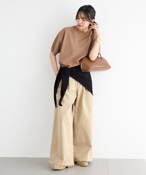 BARNYARDSTORM（バンヤードストーム）の「BARNYARDSTORM / タックワイドチノストレッチパンツ【JAPAN FABRIC】 / マシンウォッシャブル（チノパンツ・レディース・チャコールグレー/ベージュ・S/M）」の16枚目の写真