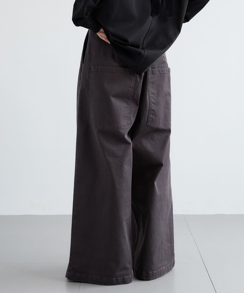 ぱんだ　07、39A、53、59、67、78 セール】BARNYARDSTORM / タックワイドチノストレッチパンツ【JAPAN
