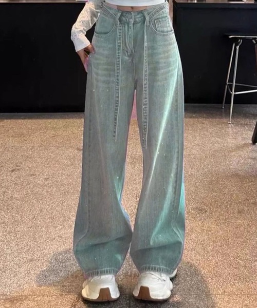 【25SS】 ELISABETTA FRANCHI ラインストーン付き デニムパンツ オーロララインストーン付デニムパンツ／A｜INGNI(イング) 公式