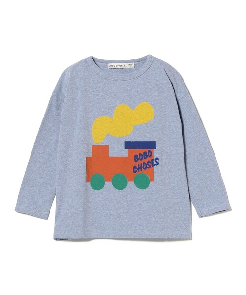 BOBO CHOSES(ボボショーズ)の「BOBO CHOSES / ベビー プリント 長袖 Tシャツ 2025FW(6ヵ月~2才)(Tシャツ/カットソー・キッズ・ブルー系その他/ブラック系その他2・3M/12M/2Y)」の1枚目の写真
