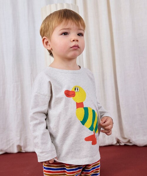 BOBO CHOSES(ボボショーズ)の「BOBO CHOSES / ベビー プリント 長袖 Tシャツ 2025FW(6ヵ月~2才)(Tシャツ/カットソー・キッズ・ブルー系その他/ブラック系その他2・3M/12M/2Y)」の2枚目の写真