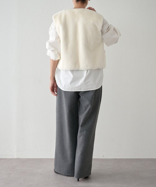 BEARDSLEY（ビアズリー）の「《15 quinze》ミンクベスト（ベスト・レディース・ホワイト・FREE）」の12枚目の写真