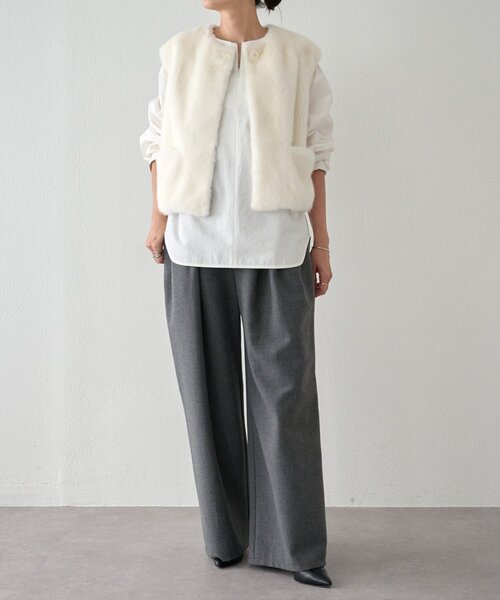 BEARDSLEY（ビアズリー）の「《15 quinze》ミンクベスト（ベスト・レディース・ホワイト・FREE）」の11枚目の写真