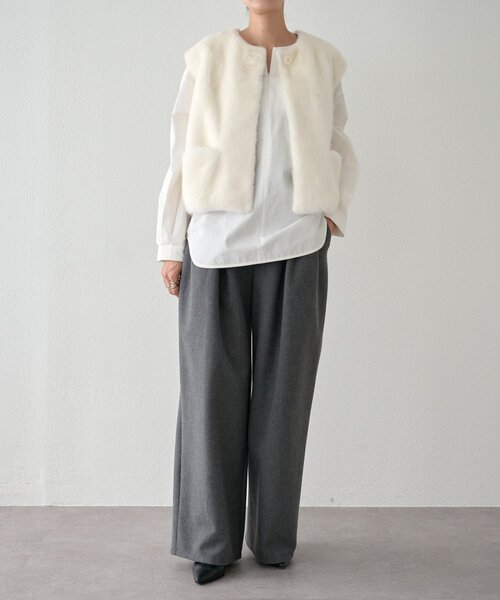 BEARDSLEY（ビアズリー）の「《15 quinze》ミンクベスト（ベスト・レディース・ホワイト・FREE）」の10枚目の写真