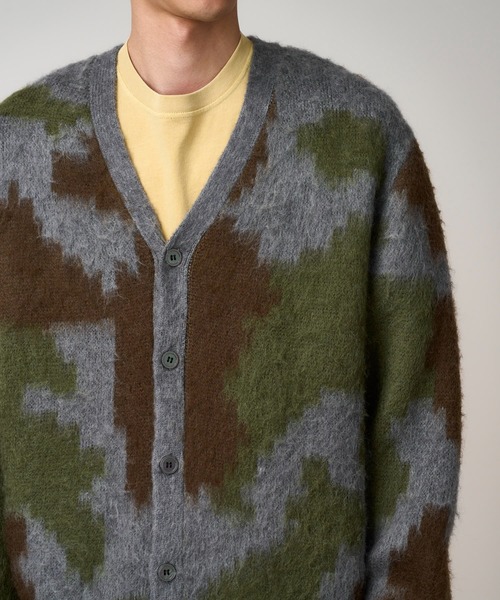 Gramicci(グラミチ)の「MOHAIR CARDIGAN|モヘアカーディガン Gramicci グラミチ(カーディガン/ボレロ・メンズ・デザートカモ/チャコール・S/M/L/XL)」の3枚目の写真