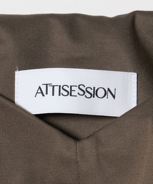 ATTISESSION(アティセッション)の「<ATTISESSION>レイヤード ミニ ワンピース(ワンピース・レディース・ダークブラウン/ブラック・38/36)」の20枚目の写真