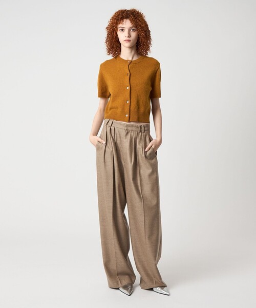 ロク　6(ROKU)コンパクト ショートスリーブ カーディガン 6(ROKU)＞コンパクト ショートスリーブ カーディガン ニット