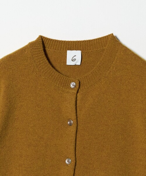 6(ROKU)＞コンパクト ショートスリーブ カーディガン ニット