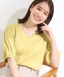 DRESKIP | 【S-LL/ひんやり/UV】女性らしい印象に スキッパートップス(Tシャツ/カットソー)