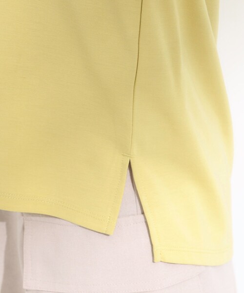 DRESKIP(ドレスキップ)の「【S-LL/ひんやり/UV】スキッパーネックで女性らしい きれい見えトップス(Tシャツ/カットソー・レディース・ブラック/イエロー/オフホワイト・04/03/02/01)」の21枚目の写真