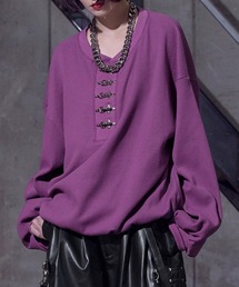 狐独（コドク）の「ファイヤーフックワッフルロンT（Tシャツ/カットソー）」