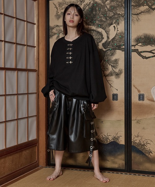 狐独（コドク）の「ファイヤーフックワッフルロンT（Tシャツ/カットソー・メンズ・ブルー系その他/ブラック/パープル/ライトグレー/アイボリー・LARGE/MEDIUM）」の21枚目の写真