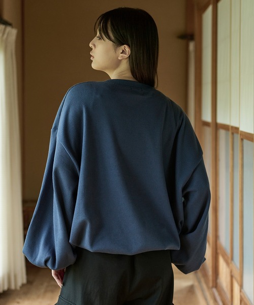狐独（コドク）の「ファイヤーフックワッフルロンT（Tシャツ/カットソー・メンズ・ブルー系その他/ブラック/パープル/ライトグレー/アイボリー・LARGE/MEDIUM）」の11枚目の写真