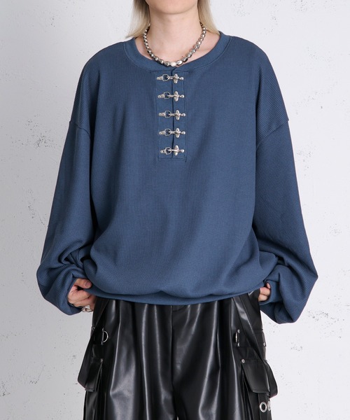 狐独(コドク)の「ファイヤーフックワッフルロンT(Tシャツ/カットソー・メンズ・ブルー系その他/ブラック/パープル/ライトグレー/アイボリー・LARGE/MEDIUM)」の18枚目の写真