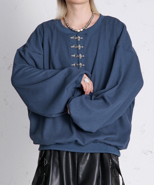 狐独(コドク)の「ファイヤーフックワッフルロンT(Tシャツ/カットソー・メンズ・ブルー系その他/ブラック/パープル/ライトグレー/アイボリー・LARGE/MEDIUM)」の17枚目の写真