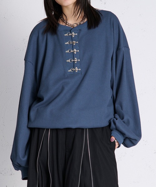狐独(コドク)の「ファイヤーフックワッフルロンT(Tシャツ/カットソー・メンズ・ブルー系その他/ブラック/パープル/ライトグレー/アイボリー・LARGE/MEDIUM)」の20枚目の写真