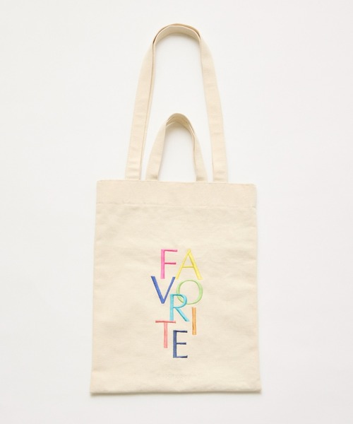 FAVORITE SUKINAMONO(フェイバリットスキナモノ)の「刺繍ロゴキャンバストート《RAINBOW COLLECTION》(トートバッグ・レディース・ベージュ/オフホワイト・フリー)」の13枚目の写真