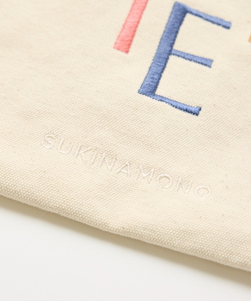 FAVORITE SUKINAMONO(フェイバリットスキナモノ)の「刺繍ロゴキャンバストート《RAINBOW COLLECTION》(トートバッグ・レディース・ベージュ/オフホワイト・フリー)」の10枚目の写真