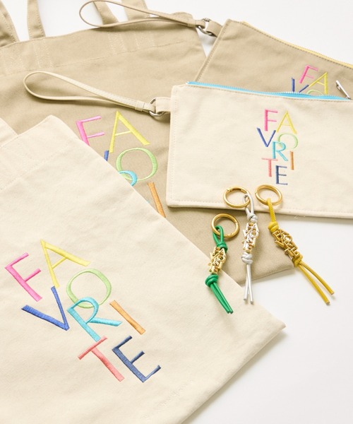 FAVORITE SUKINAMONO(フェイバリットスキナモノ)の「刺繍ロゴキャンバストート《RAINBOW COLLECTION》(トートバッグ・レディース・ベージュ/オフホワイト・フリー)」の5枚目の写真