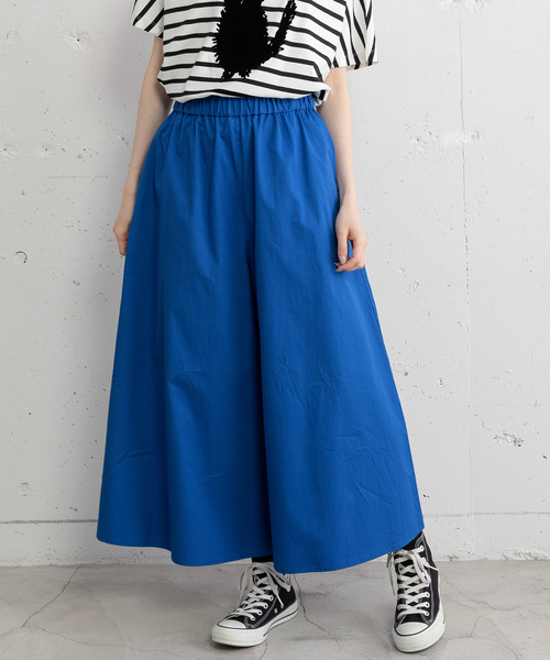 POU DOU DOU(プードゥドゥ)の「コットンツイルフレアキュロット(その他パンツ・レディース・グリーン/ブルー/ネイビー・M)」の3枚目の写真