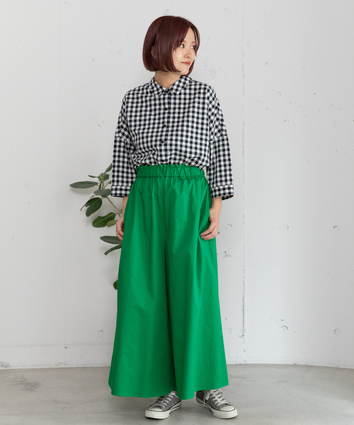 POU DOU DOU(プードゥドゥ)の「コットンツイルフレアキュロット(その他パンツ・レディース・グリーン/ブルー/ネイビー・M)」の13枚目の写真