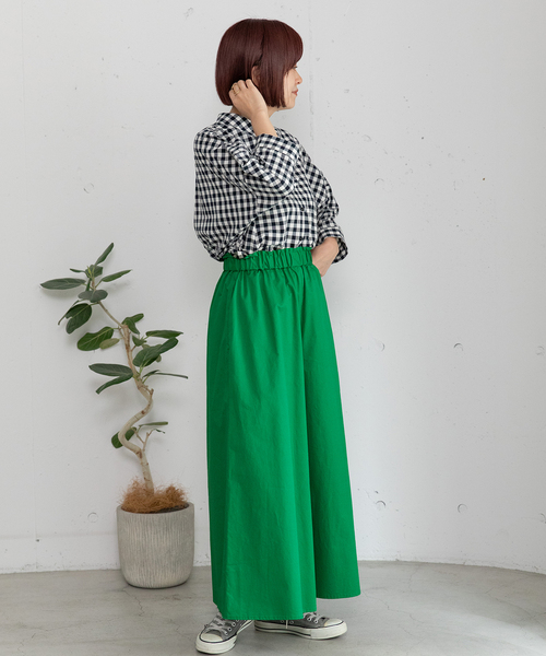 POU DOU DOU(プードゥドゥ)の「コットンツイルフレアキュロット(その他パンツ・レディース・グリーン/ブルー/ネイビー・M)」の15枚目の写真