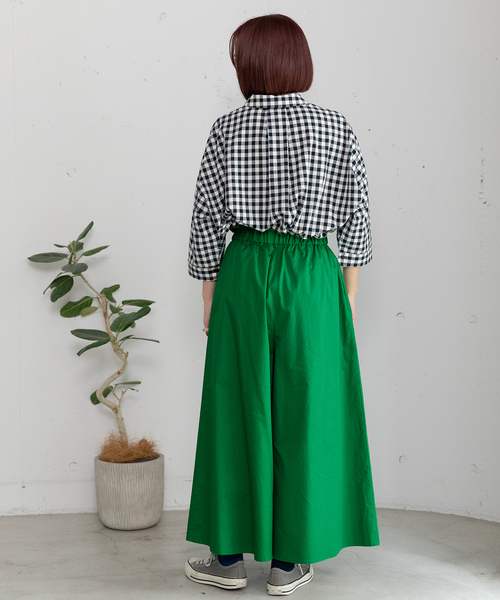 POU DOU DOU(プードゥドゥ)の「コットンツイルフレアキュロット(その他パンツ・レディース・グリーン/ブルー/ネイビー・M)」の16枚目の写真