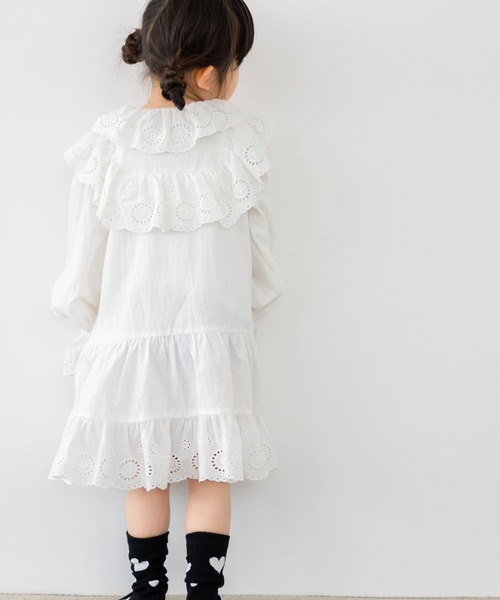 LOWRYS FARM（ローリーズファーム）の「スカラレースワンピース　578282（ワンピース・キッズ・オフホワイト/ブラック・110cm/120cm/130cm/140cm/150cm）」の7枚目の写真