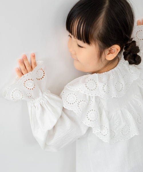 LOWRYS FARM（ローリーズファーム）の「スカラレースワンピース　578282（ワンピース・キッズ・オフホワイト/ブラック・110cm/120cm/130cm/140cm/150cm）」の10枚目の写真