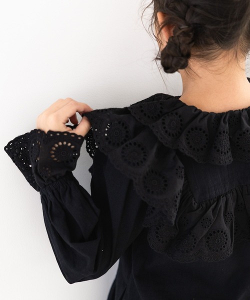 LOWRYS FARM（ローリーズファーム）の「スカラレースワンピース　578282（ワンピース・キッズ・オフホワイト/ブラック・110cm/120cm/130cm/140cm/150cm）」の15枚目の写真