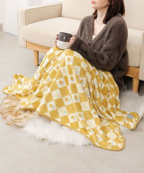 花柄 マイクロブランケット 100cm×140cm（ブランケット）｜Monocoro