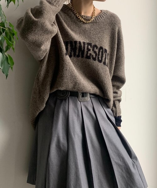 DouDou（ドゥドゥ）の「MINNESOTA 2WAYカーディガン（ニット/セーター・レディース・ライトグレー/グレイッシュベージュ/ホワイト系その他/チャコールグレー・FREE）」の9枚目の写真