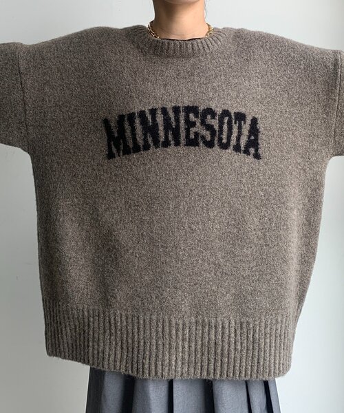 DouDou（ドゥドゥ）の「MINNESOTA 2WAYカーディガン（ニット/セーター・レディース・ライトグレー/グレイッシュベージュ/ホワイト系その他/チャコールグレー・FREE）」の19枚目の写真