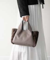 RIPANI | 【RIPANI】ムートンコンビレザーハンドバッグ(Q56464)(ハンドバッグ)