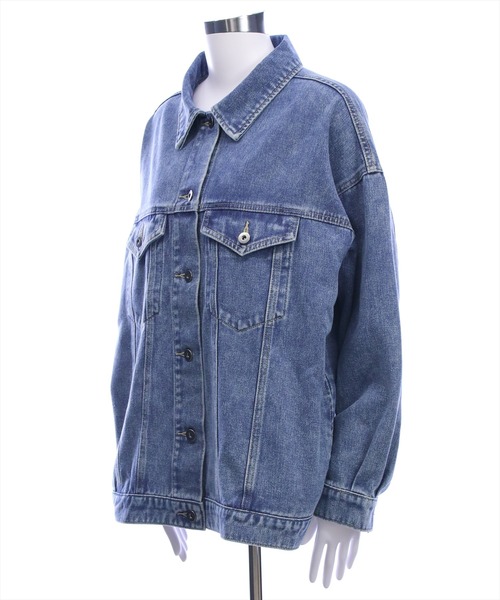 CLEAR BASIC（クリアベーシック）の「オーバーサイズデニムジャケット[カジュアル 着回し抜群 大人]≪AW新作≫（デニムジャケット・レディース・ブラック/ブルー/ブルー系その他2・F）」の12枚目の写真