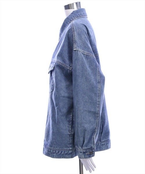 CLEAR BASIC（クリアベーシック）の「オーバーサイズデニムジャケット[カジュアル 着回し抜群 大人]≪AW新作≫（デニムジャケット・レディース・ブラック/ブルー/ブルー系その他2・F）」の13枚目の写真