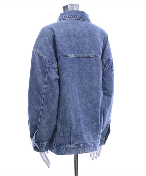 CLEAR BASIC（クリアベーシック）の「オーバーサイズデニムジャケット[カジュアル 着回し抜群 大人]≪AW新作≫（デニムジャケット・レディース・ブラック/ブルー/ブルー系その他2・F）」の14枚目の写真