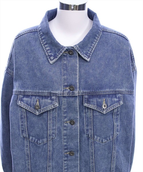 CLEAR BASIC（クリアベーシック）の「オーバーサイズデニムジャケット[カジュアル 着回し抜群 大人]≪AW新作≫（デニムジャケット・レディース・ブラック/ブルー/ブルー系その他2・F）」の16枚目の写真
