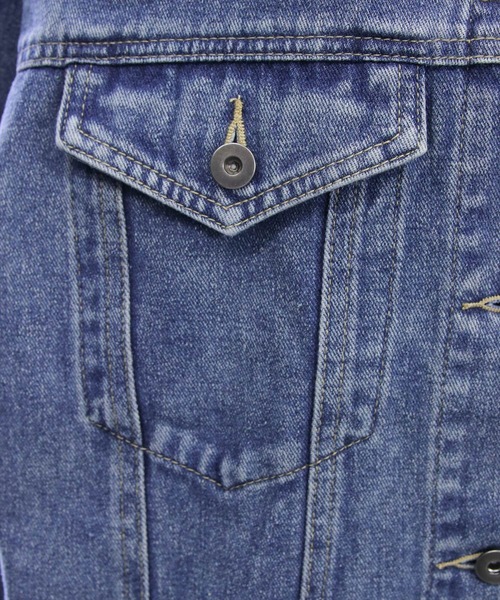 CLEAR BASIC（クリアベーシック）の「オーバーサイズデニムジャケット[カジュアル 着回し抜群 大人]≪AW新作≫（デニムジャケット・レディース・ブラック/ブルー/ブルー系その他2・F）」の9枚目の写真