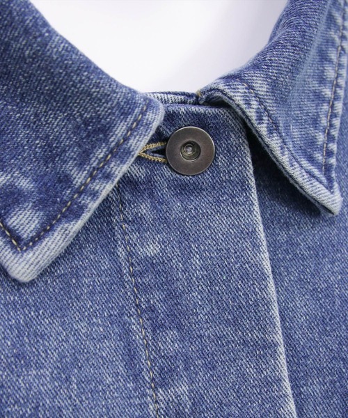 CLEAR BASIC（クリアベーシック）の「オーバーサイズデニムジャケット[カジュアル 着回し抜群 大人]≪AW新作≫（デニムジャケット・レディース・ブラック/ブルー/ブルー系その他2・F）」の6枚目の写真