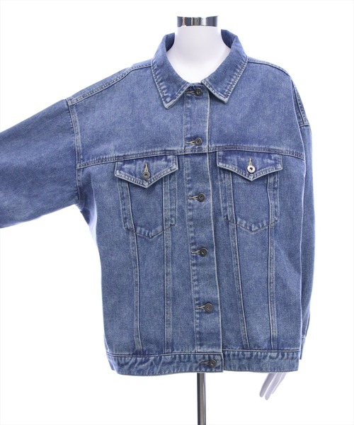 CLEAR BASIC（クリアベーシック）の「オーバーサイズデニムジャケット[カジュアル 着回し抜群 大人]≪AW新作≫（デニムジャケット・レディース・ブラック/ブルー/ブルー系その他2・F）」の17枚目の写真