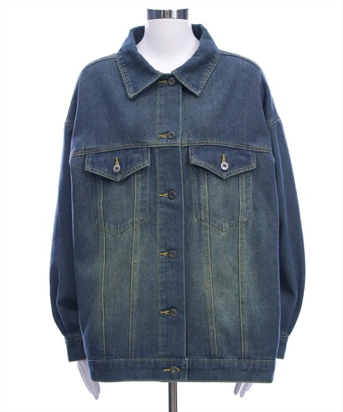 CLEAR BASIC（クリアベーシック）の「オーバーサイズデニムジャケット[カジュアル 着回し抜群 大人]≪AW新作≫（デニムジャケット・レディース・ブラック/ブルー/ブルー系その他2・F）」の5枚目の写真