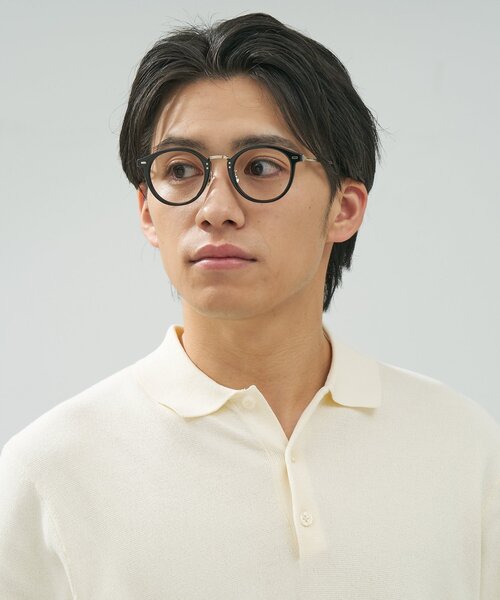 UNITED ARROWS（ユナイテッドアローズ）の「Zoff｜UNITED ARROWS｜ボストン型 メガネ [Stylish] 伊達メガネ 度付き[レンズ交換券付き]ユニセックス  ユナイテッドアローズ（メガネ・メンズ・ブラック/ブラック系その他/グリーン・FREE）」の12枚目の写真