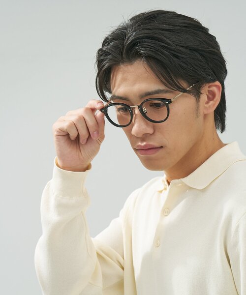 UNITED ARROWS（ユナイテッドアローズ）の「Zoff｜UNITED ARROWS｜ボストン型 メガネ [Stylish] 伊達メガネ 度付き[レンズ交換券付き]ユニセックス  ユナイテッドアローズ（メガネ・メンズ・ブラック/ブラック系その他/グリーン・FREE）」の13枚目の写真